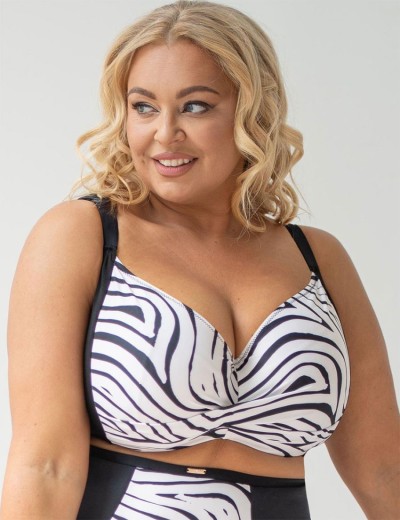 Мягкий купальный лиф Kris Line TROPEA soft full cup, Цвет: черный+белый, Размеры: 90I, изображение 3 Мягкий купальный лиф Kris Line TROPEA soft full cup, Цвет: черный+белый, Размеры: 90I, изображение 3