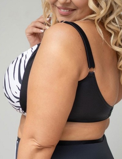 Мягкий купальный лиф Kris Line TROPEA soft full cup, Цвет: черный+белый, Размеры: 90I, изображение 2 Мягкий купальный лиф Kris Line TROPEA soft full cup, Цвет: черный+белый, Размеры: 90I, изображение 2