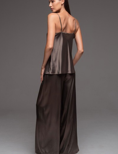 Шёлковый комплект-тройка Mia-Amore AISHA 4315, Цвет: шоколад, Размеры: 2XL, изображение 3