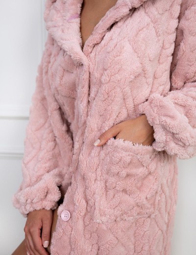 Домашний халат на пуговицах Sensis BETHANY, Цвет: розовый, Размеры: L/XL, изображение 3 Домашний халат на пуговицах Sensis BETHANY, Цвет: розовый, Размеры: L/XL, изображение 3
