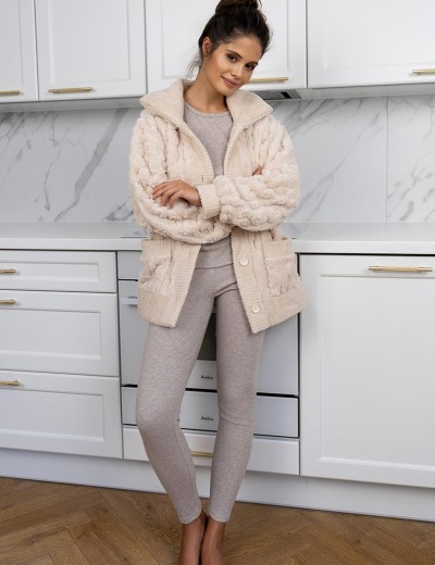 Домашний блейзер на пуговицах Sensis DAPHNE, Цвет: бежевый, Размеры: S/M, изображение 2