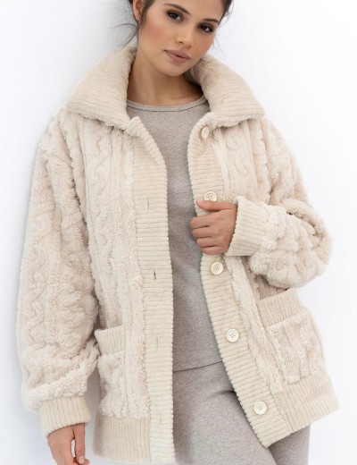 Домашний блейзер на пуговицах Sensis DAPHNE, Цвет: бежевый, Размеры: S/M, изображение 5