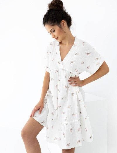 Ночная сорочка из хлопка Sensis NASTIA, Цвет: белый, Размеры: S, изображение 2