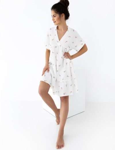 Ночная сорочка из хлопка Sensis NASTIA, Цвет: белый, Размеры: S, изображение 3