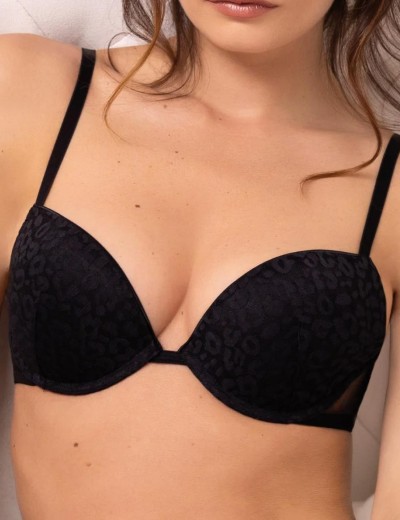 Комплект Sielei ANIMALIER 77347 пуш-ап + бразилиана nero, Цвет: nero (черный), Размеры: 70B, изображение 3