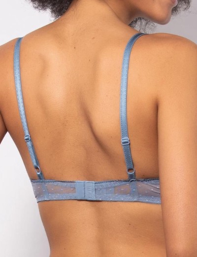 Комплект Sielei LACE PLUMETIS 77405 мягкая чашка + слипы denim, Цвет: denim (джинсовый), Размеры: 75C, изображение 4