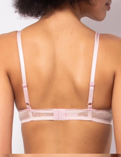 Комплект Sielei LACE PLUMETIS 77427 балконет + бразилиана cipria, Цвет: cipria (пудровый), Размеры: 80B, изображение 3