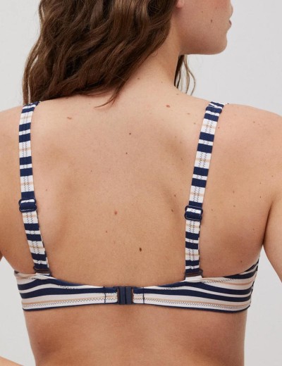 Бюст купальный в полоску Ysabel Mora SANTANTICO 82935, Цвет: тёмно-синий/белый, Размеры: 70С, изображение 2