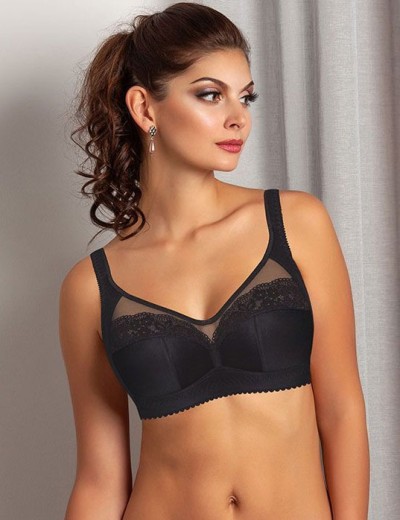 Мягкий бюстгальтер без косточек Albina L NEW CHARM 7071 черный, Цвет: черный, Размеры: 75F, изображение 3
