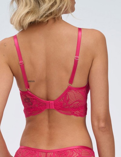 Кружевной бюстгальтер бюстье Alles EUPHORIC ROUGE M longline, Цвет: фуксия, Размеры: 65D, изображение 2