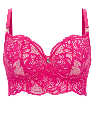 Кружевной бюстгальтер бюстье Alles EUPHORIC ROUGE M longline, Цвет: фуксия, Размеры: 65D, изображение 8