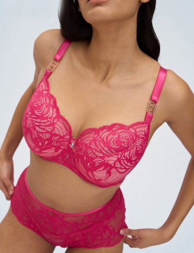 Бюстгальтер полупоролон Alles EUPHORIC ROUGE PU, Цвет: фуксия, Размеры: 80D, изображение 3