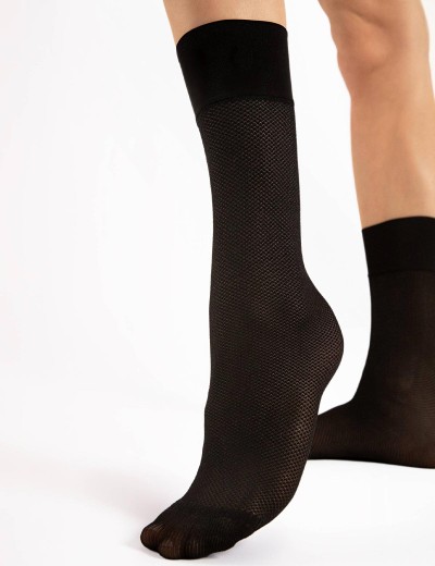 Высокие носки Fiore 1168/G FOXTROT 20 den чёрный, Цвет: чёрный, Размеры: UN, изображение 2