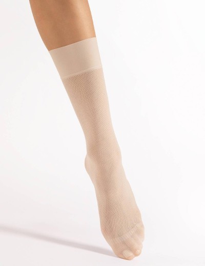 Высокие носки Fiore 1168/G FOXTROT 20 den экрю, Цвет: экрю, Размеры: UN, изображение 2
