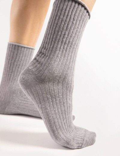 Женские хлопковые носки Fiore 1171/G TRINNY серый, Цвет: серый, Размеры: UN, изображение 2