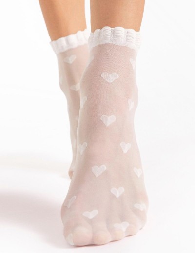 Полупрозрачные носки Fiore 1189/G KOKORO 20 den белый, Цвет: белый, Размеры: UN, изображение 2