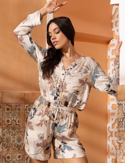 Комплект из рубашки и шорт Mia-Amore IVIAN 5424, Цвет: пудра, Размеры: 2XL, изображение 4