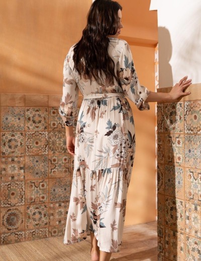 Рубашка-халат на пуговицах Mia-Amore IVIAN 5429, Цвет: пудра, Размеры: 2XL, изображение 2