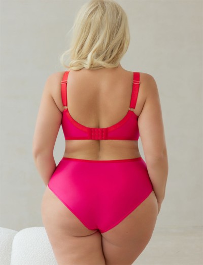 Высокие трусы слипы Kris Line JUICY high waist, Цвет: розовый, Размеры: 3XL, изображение 4