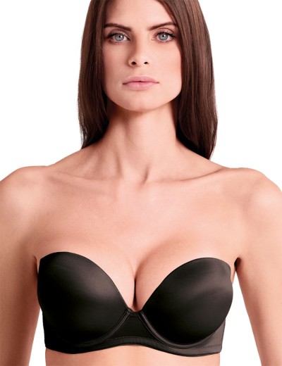 Бюстгальтер супер пуш-ап Lormar Double Extra ULTRASHINE nero, Цвет: nero (черный), Размеры: 70B, изображение 5