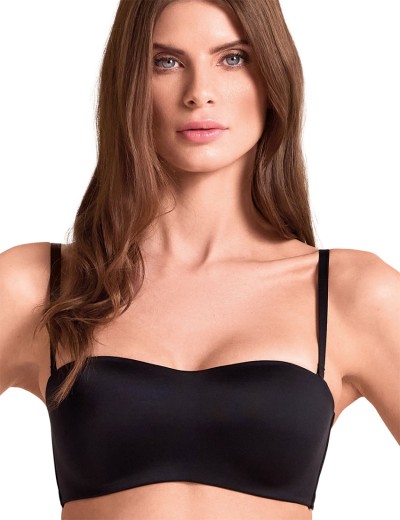 Бюстгальтер бандо без косточек Lormar FEEL nero, Цвет: nero (черный), Размеры: 70B, изображение 3