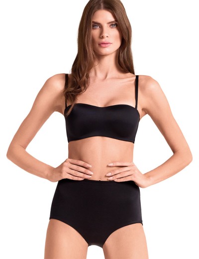 Высокие гладкие трусы Lormar ULTRA culotte nero, Цвет: nero (черный), Размеры: M, изображение 4