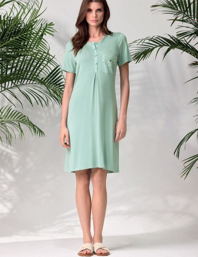 Сорочка с коротким рукавом Lormar SATEN 631328CO giada, Цвет: giada (зеленый), Размеры: XL, изображение 3