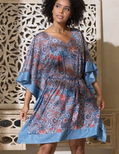 Пляжная туника Mia-Amore TUNIS 7440, Цвет: мультицвет, Размеры: 4XL/5XL, изображение 3