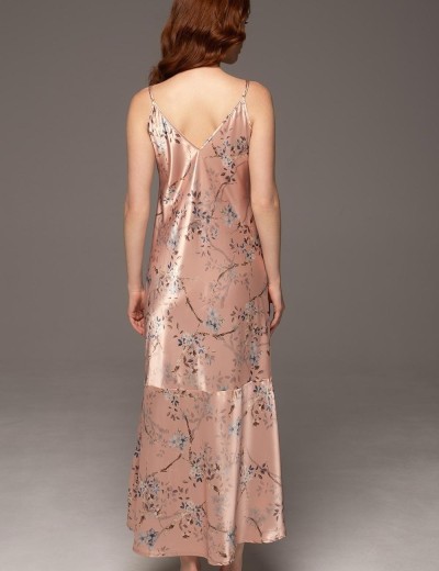 Шёлковая сорочка на бретелях Mia-Amore FIORA 4638, Цвет: персиковый, Размеры: M, изображение 2