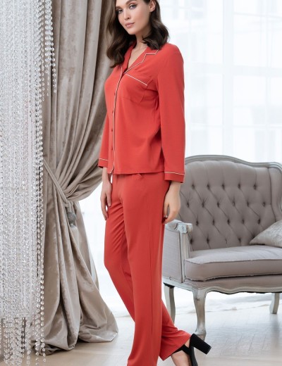 Трикотажная пижама Mia-Amore MARIA 1726 терракот, Цвет: терракот, Размеры: S, изображение 4