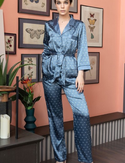 Атласный комплект-тройка Mia-Mella CLEVER 8946 дельфин, Цвет: дельфин, Размеры: S, изображение 3