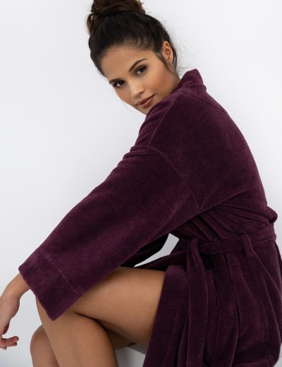 Банный халат Sensis INDIGO, Цвет: бордовый, Размеры: L/XL, изображение 3