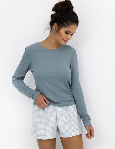 Женская пижама с шортами Sensis KAITLYN, Цвет: голубой, Размеры: M, изображение 2