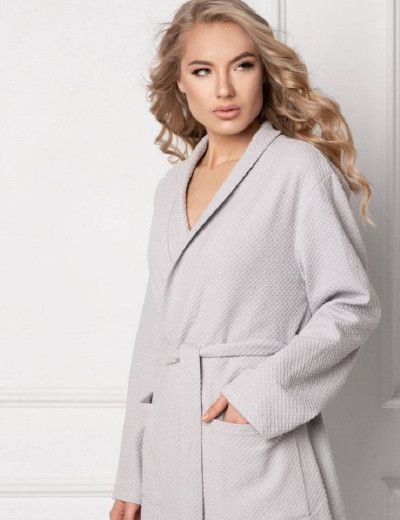 Халат Aruelle MARSHMALLOW LONG GREY, Цвет: серый, Размеры: XL, изображение 3