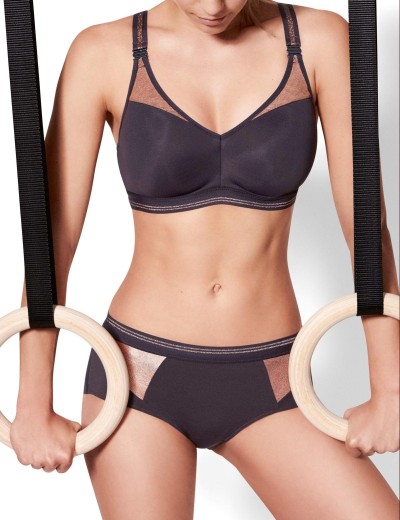 Спортивный бюстгальтер-спейсер Empreinte 07200 INITIAL мокрый асфальт, Цвет: мокрый асфальт, Размеры: 65F, изображение 3