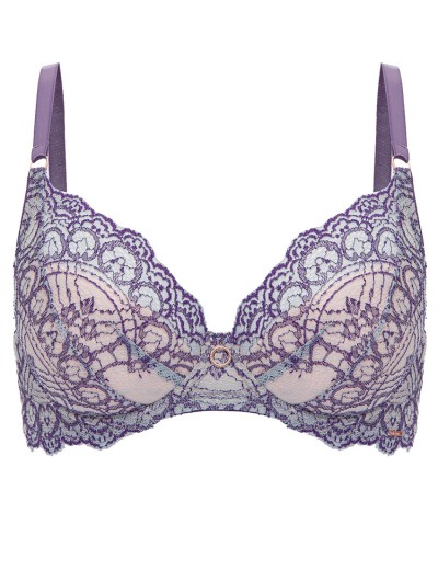 Бюстгальтер с пуш-ап вкладышами Alles BAROQUE ULTRA P-UP, Цвет: голубой, Размеры: 70B, изображение 7