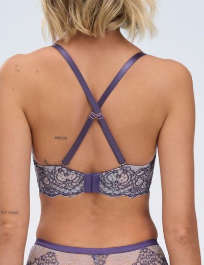 Бюстгальтер пуш-ап без косточек Alles BAROQUE ULTRA super P-UP, Цвет: голубой, Размеры: 70B, изображение 2