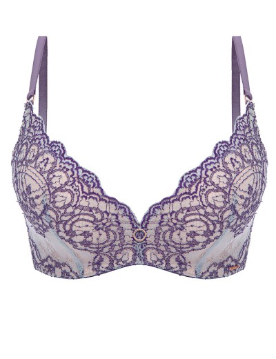 Бюстгальтер пуш-ап без косточек Alles BAROQUE ULTRA super P-UP, Цвет: голубой, Размеры: 70B, изображение 6