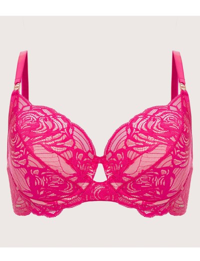 Бюстгальтер с вкладышами пуш-ап Alles EUPHORIC ROUGE P-UP, Цвет: фуксия, Размеры: 65C, изображение 6