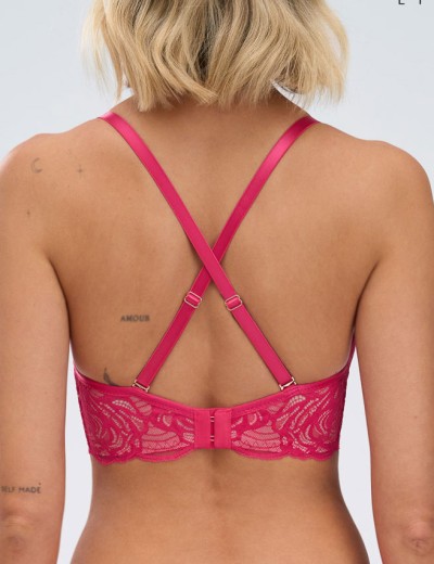 Бюстгальтер с вкладышами пуш-ап Alles EUPHORIC ROUGE P-UP, Цвет: фуксия, Размеры: 65C, изображение 2