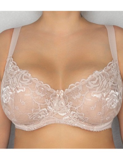 Легкий кружевной бюстгальтер Fluide ALLURE 7052 серебристый пион, Цвет: серебристый пион, Размеры: 75B, изображение 4