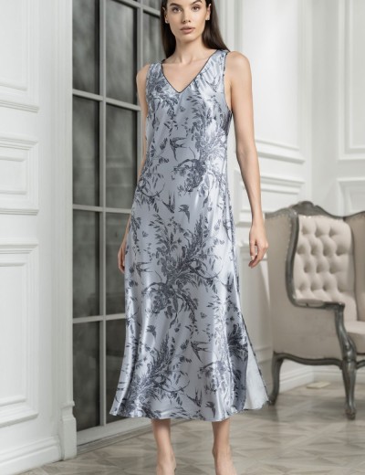 Длинная ночная сорочка Mia-Amore ARGENTA 4238, Цвет: стальной, Размеры: L, изображение 3