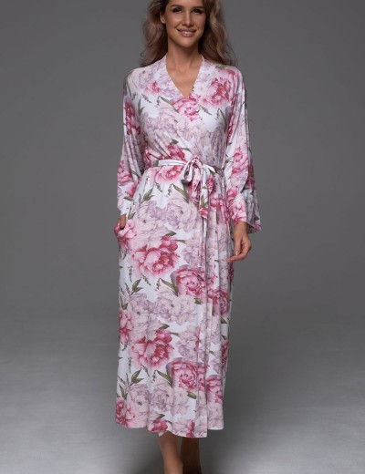 Длинный трикотажный халат Mia-Amore ABBEY 5559, Цвет: мультицвет, Размеры: L/XL, изображение 4