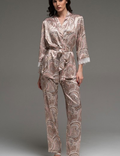 Шёлковый комплект-тройка Mia-Amore CLEMENTINA 3447, Цвет: латте, Размеры: 2XL, изображение 4