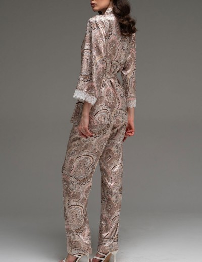 Шёлковый комплект-тройка Mia-Amore CLEMENTINA 3447, Цвет: латте, Размеры: 2XL, изображение 5