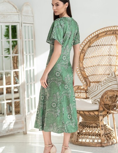 Длинная атласная сорочка Mia-Amore ELOISA 7488, Цвет: мятный, Размеры: L, изображение 2