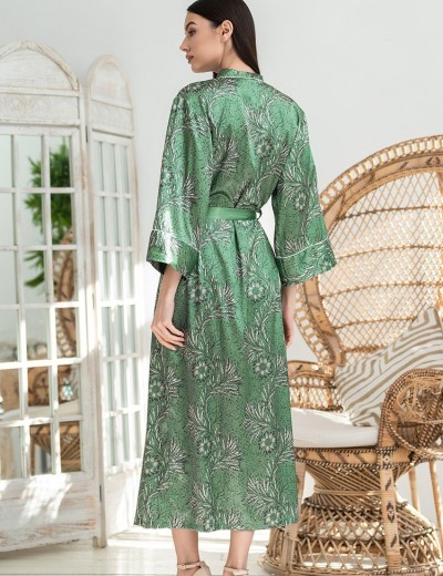 Длинный халат-кимоно Mia-Amore ELOISA 7489, Цвет: мятный, Размеры: 2XL/3XL, изображение 3