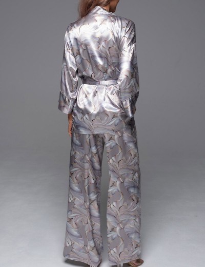 Шелковая пижама-тройка Mia-Amore LA PERLA 4715, Цвет: жемчужный, Размеры: 2XL, изображение 3