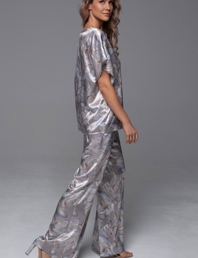 Комплект из натурального шёлка Mia-Amore LA PERLA 4716, Цвет: жемчужный, Размеры: 3XL, изображение 4