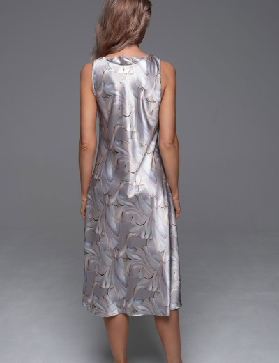 Классическая шёлковая сорочка Mia-Amore LA PERLA 4718, Цвет: жемчужный, Размеры: 3XL, изображение 3